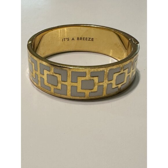 KATE SPADE OF NEW YORK SIGNED RARE "IT'S A BREEZE" BANGLE IDIOM BRACELET - Picture 3 of 7